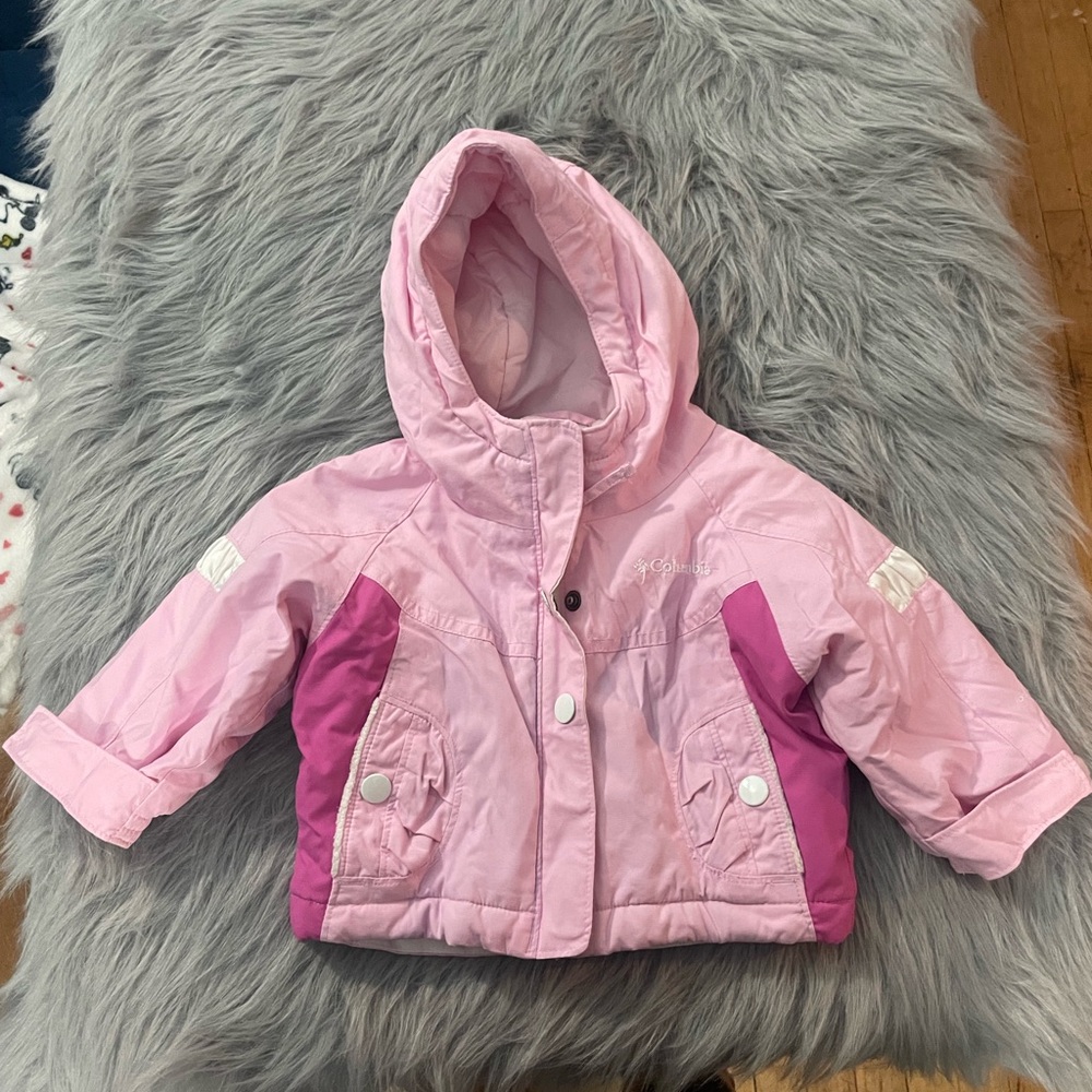 ☀️Columbia Light Pink and Magenta Kids Puffer Jacket